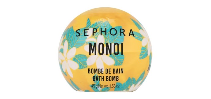 Sephora: Bombe de bain effervescente - Monoï à 0,80€