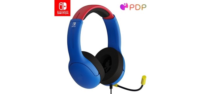 Amazon: Casque avec micro Pdp Gaming Airlite Stereo pour Nintendo Switch - Mario à 17,98€