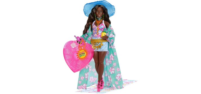 Amazon: Poupée Barbie Extra Voyage avec Tenue de Plage à 6,86€