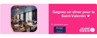 Ouest France: 1 diner pour 2 personnes au restaurant Ti Coz à gagner