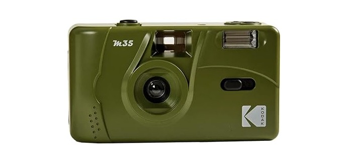 Amazon: Appareil Photo Rechargeable KODAK M35 DA00254 - 35mm, Vert Olive à 24,90€