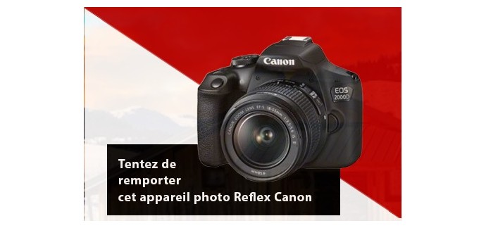 Rakuten: 1 appareil photo Reflex Canon EOS 2000D Noir à gagner