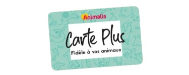 Animalis: Recevez 10% du montant de votre 2e commande et 15% de la 3ème en adhérant à la Carte Plus