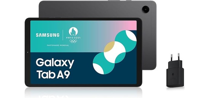 Amazon: Tablette 8.7" Samsung Galaxy Tab A9 - 128Go, Chargeur secteur rapide 25W inclus à 189,90€