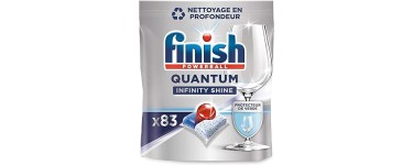 Amazon: Pastilles Lave-Vaisselle Finish Quantum Infinity Shine - 83 capsules à 9,31€