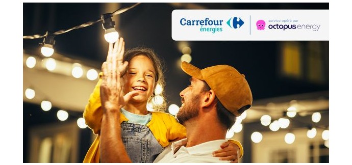 Carrefour: Electricité : -15% par rapport au tarif réglementé, bloqué 2 ans et 50€ offerts en cartes cadeaux