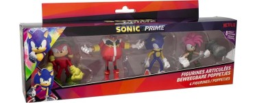 Amazon: Pack de 4 figurines articulées Sonic Prime - Modèle aléatoire à 16,99€