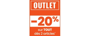 Tape à l'Oeil - TAO: 20% de réduction sur l'Outlet dès 2 articles achetés