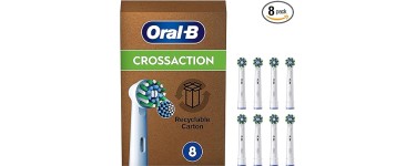 Amazon: Lot de 8 brossettes Oral-B Pro Cross Action à 19,99€