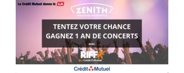 Riffx: Des invitations pour des concerts au choix au Zénith de Toulouse à gagner