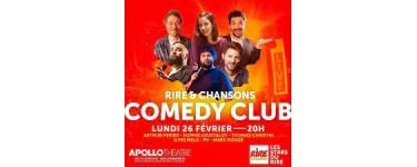 Rire et chansons: 10 lots de 2 invitations pour le spectacle "Rire & Chansons Comedy Club" à gagner