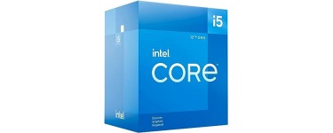 Amazon: Processeur Intel Core i5-12400F - 18 Mo de cache, jusqu'à 4,40 GHz à 126,99€