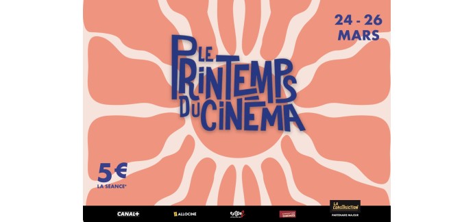 UGC: Le Printemps du Cinéma : 5€ la séance du 24 au 26 mars