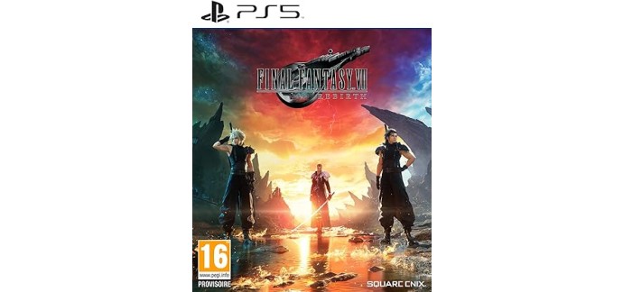 Amazon: Jeu Final Fantasy VII Rebirth Standard Édition sur PS5 + DLC Exclusif Amazon à 67,99€