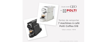 GEO: 7 machines à café Polti Coffea à gagner