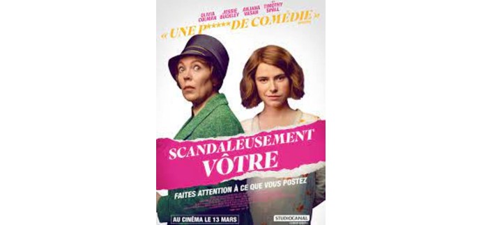 Carrefour: 100 lots de 2 places de cinéma pour le film "Scandaleusement vôtre" à gagner