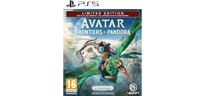 Amazon: Jeu Avatar : Frontiers of Pandora - Edition Limited sur PS5 à 49,99€