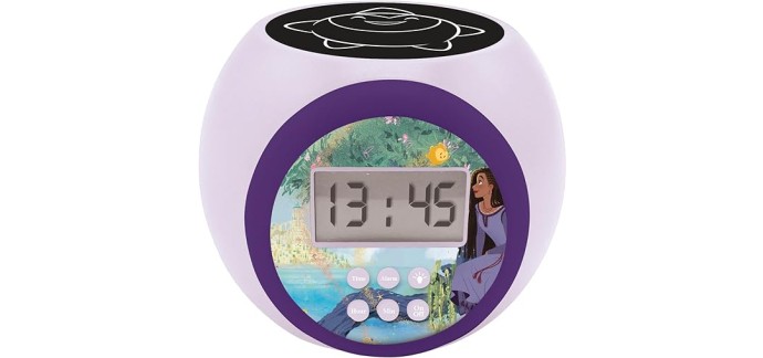 Amazon: Réveil-projecteur Lexibook Disney Wish avec Fonction Alarme et répétition Snooze RL977WI à 19€
