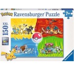 Amazon: Puzzle Enfant Ravensburger XXL - Les différents types de Pokémon à 7,55€