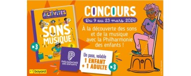 Familiscope: 1 livre "100% activités" + 2 pass pour la Philharmonie des enfants à Paris à gagner 