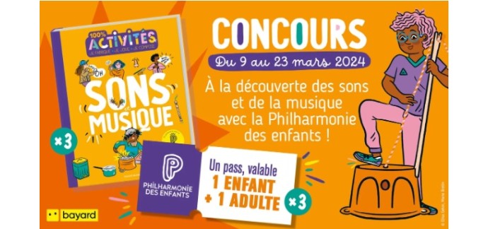Familiscope: 1 livre "100% activités" + 2 pass pour la Philharmonie des enfants à Paris à gagner 