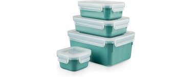 Amazon: Set de 4 boites alimentaires Tefal Masterseal Colour Edition - Vert d'eau à 16,99€