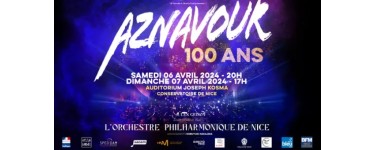 France Bleu: 1 lot de 2 invitations pour le concert "Aznavour 100 ans" à gagner