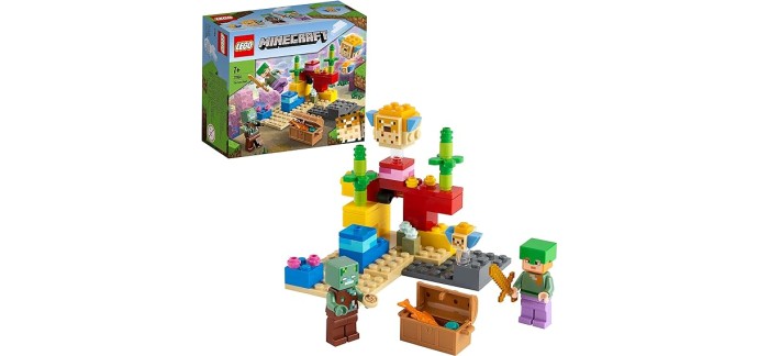Amazon: LEGO Minecraft Le Récif Corallien - 21164 à 6,07€