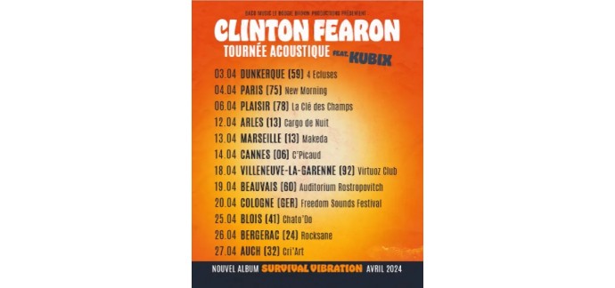La Grosse Radio: 2 albums CD "Survival vibration" de Clinton Fearon à gagner