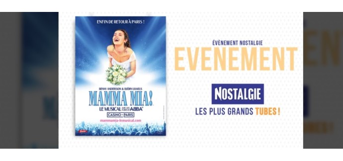 Nostalgie: 1 lot de 2 invitations pour la comédie musicale "Mamma Mia!" à gagner