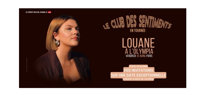 Riffx: 8 lots de 2 invitations pour le concert de Louane "Le Club des Sentiments" à Paris à gagner