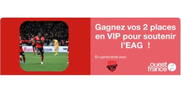 Ouest France: 1 lot de 2 invitations VIP pour le match de football EAG / Saint Etienne à gagner
