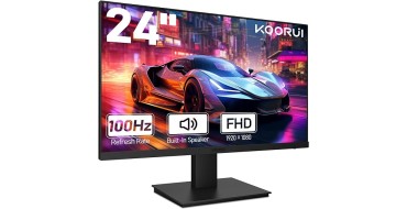 Amazon: Ecran PC 24" KOORUI - FHD, 100 Hz, Haut-parleurs Intégrés à 99€