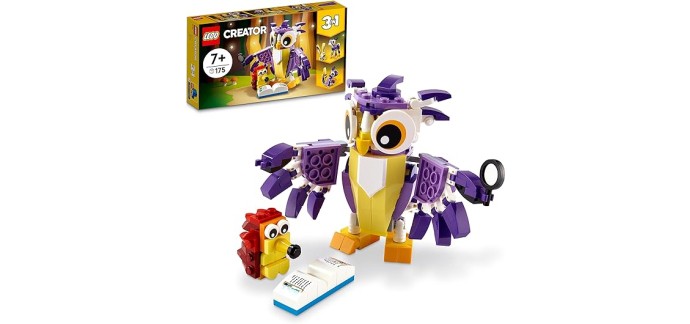Amazon: LEGO Creator 3 en 1 Fabuleuses Créatures De La Forêt - 31125 à 11,24€