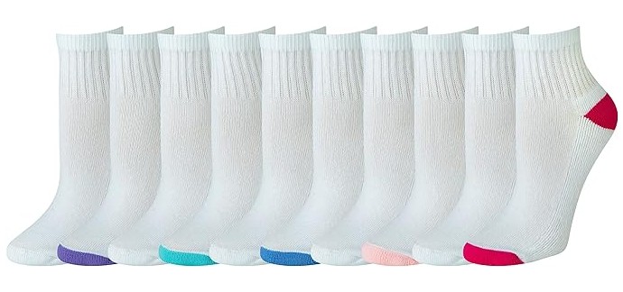 Amazon: Lot 10 chaussettes coton femme Mi-Hautes à Semelle Légèrement Renforcée Amazon Basics à 12€