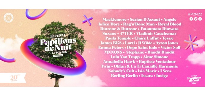 Rollingstone: Des invitations pour le festival "Papillons de nuit"  à Saint-Laurent-de-Cuves à gagner