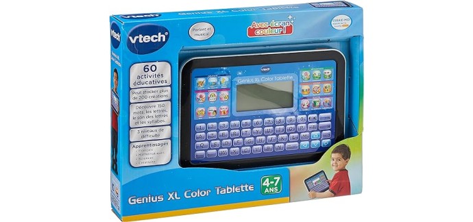 Amazon: Tablette pour enfant Vtech Genius Xl - Noir, Version FR à 27,80€