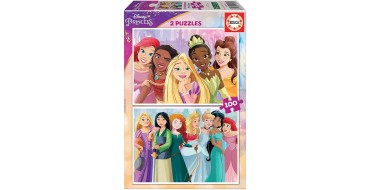 Amazon: 2 puzzles Educa Disney Princess - 2x100 pièces, Double départ à 7,20€
