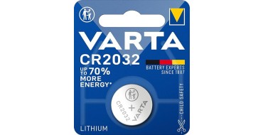 Amazon: Lot de 2 piles Lithium Bouton Varta CR2032 3V à 1,98€
