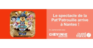 Ouest France: 1 lot de 2 invitations pour le spectacle jeunesse "Pat Patrouille" à gagner