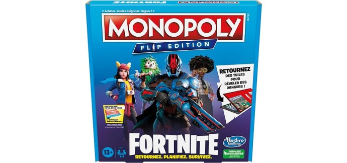 Amazon: Jeu  de société Monopoly Flip édition : Fortnite à 19,60€