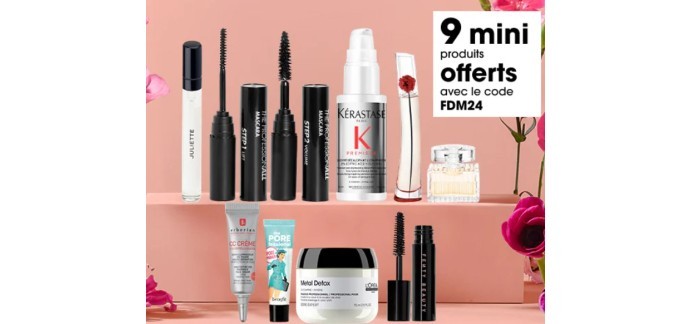 Sephora: 9 mini produits en cadeau dès 100€ d'achat via l'application