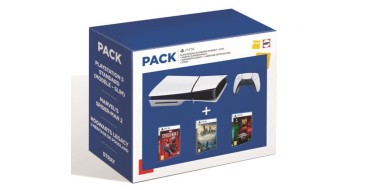 Fnac: Pack Console Sony PS5 Standard Slim + 3 jeux ( Spider-Man 2 + Hogwarts Legacy + Stray) à 599,99€