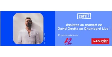 Ouest France: 1 lot de 2 invitations pour le concert de David Guetta à gagner