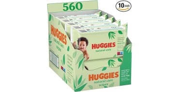 Amazon: 10 x 56 Lingettes bébé Huggies à l'Aloe Vera à 13,98€