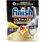 Amazon: 80 Pastilles Lave-Vaisselle Finish Ultimate Infinity Shine Citron à 13,19€