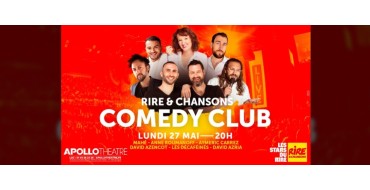 Rire et chansons: Des invitations pour le spectacle du Rire & Chansons Comedy Club à gagner
