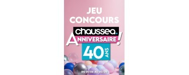 Chaussea: 1 an de chaussures, 9 mois de chaussures, 6 mois de chaussures, des cartes cadeaux à gagner
