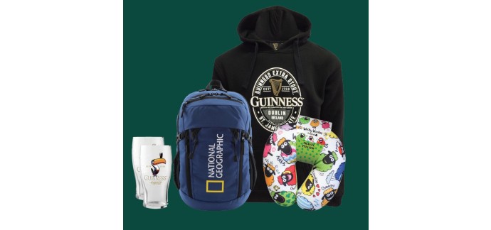 Irlande Tourisme: 1 x 1 sac à dos + 1 sweat à capuche + 1 coussin gonflable de voyage + 2 verres à gagner