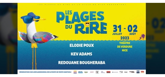 Rire et chansons: 2 lots de 2 invitations pour 3 spectacles du festival Plages du Rire à Nice à gagner